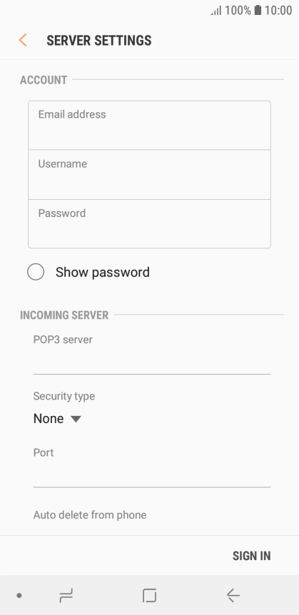 Press the field below 