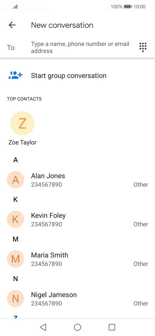 Press the field next to 