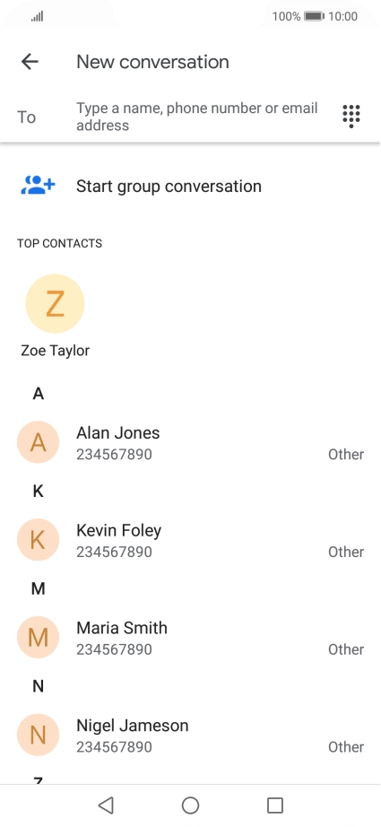 Press the field next to 