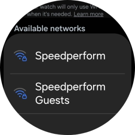 Press the required Wi-Fi network.