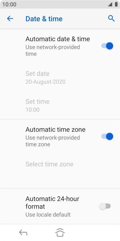 Press the Home key to return to the home screen.