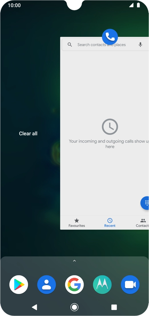 To end one running application, slide your finger upwards on the required application.
