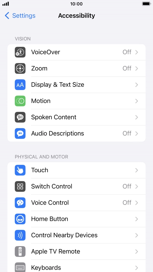 Press the required category below 