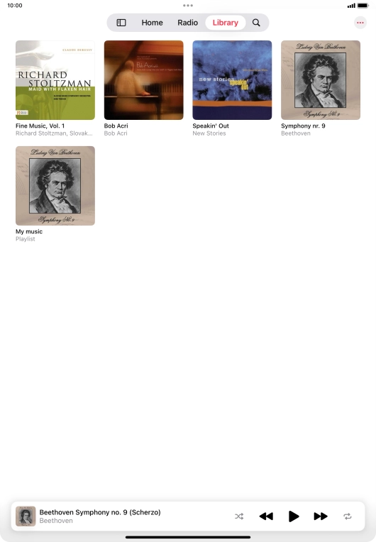 Slide your finger upwards starting from the bottom of the screen to return to the home screen.