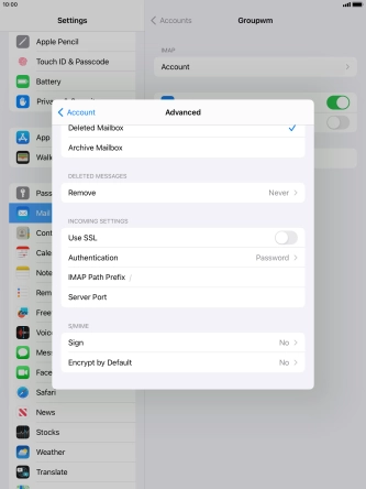 Press the indicator next to 
