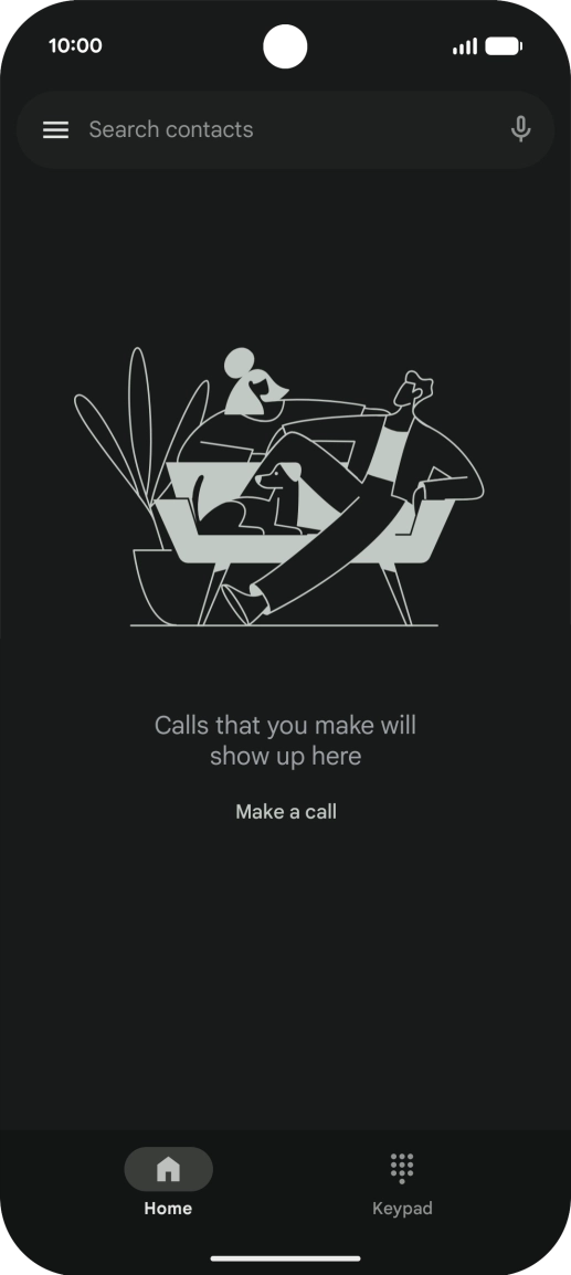 Press the menu icon.