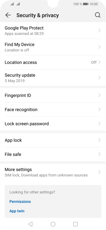 Press Fingerprint ID.