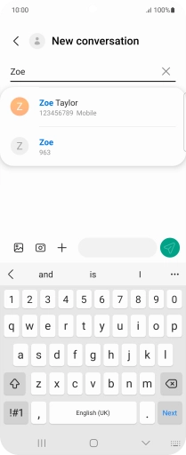 Press the required contact.