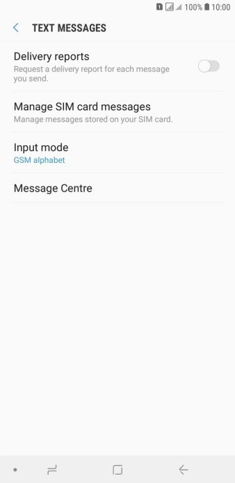 Press Message Centre.