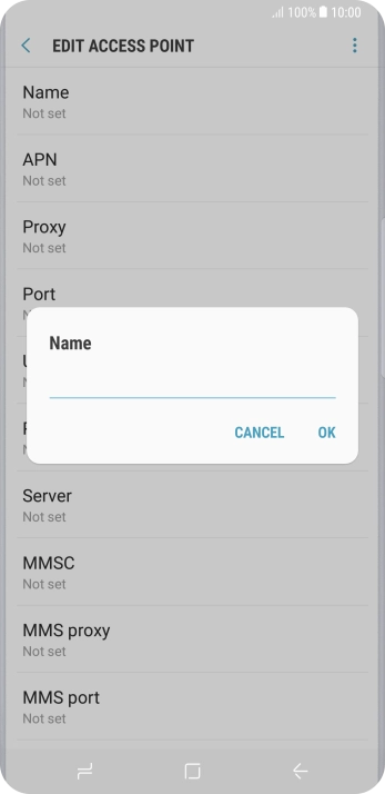 Key in EE MMS and press OK.