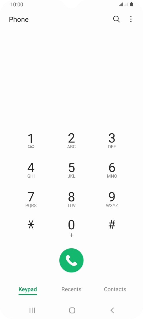 Press the menu icon.