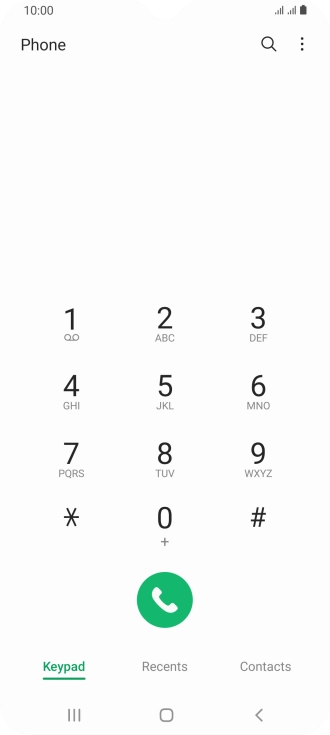 Press the menu icon.
