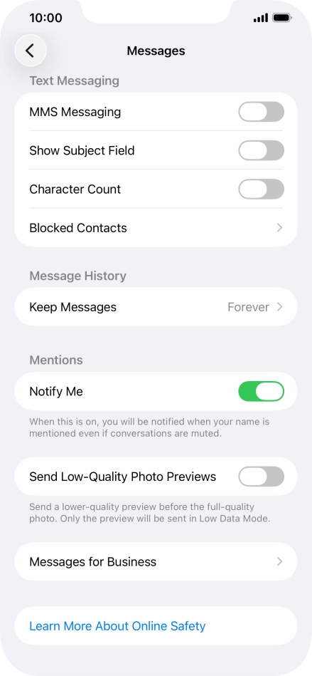 Press the indicator next to 