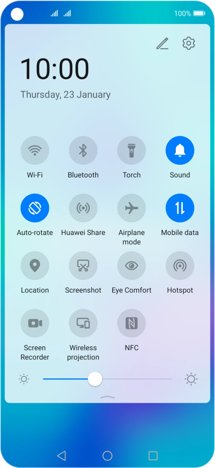 Press the sound mode icon the necessary number of times to turn the function on or off.