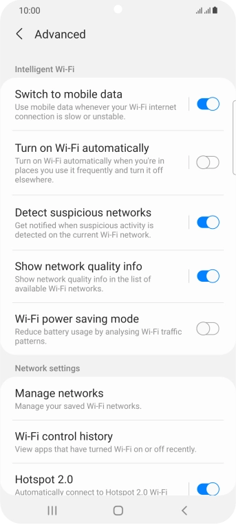 Press the indicator next to 