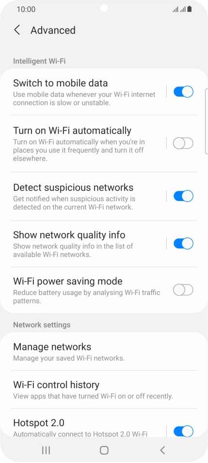 Press the indicator next to 