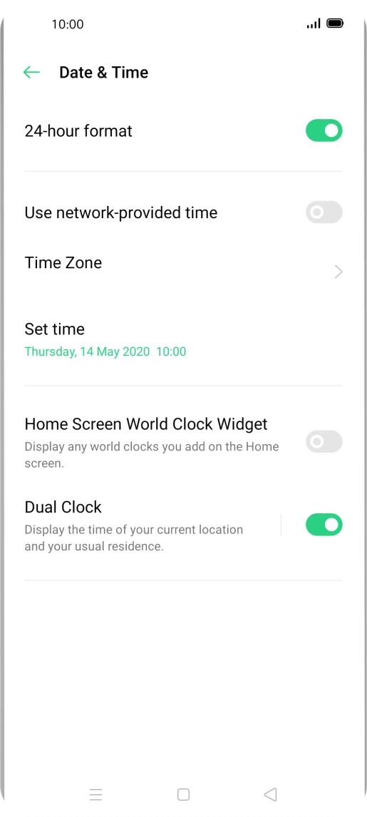 Press the indicator next to 