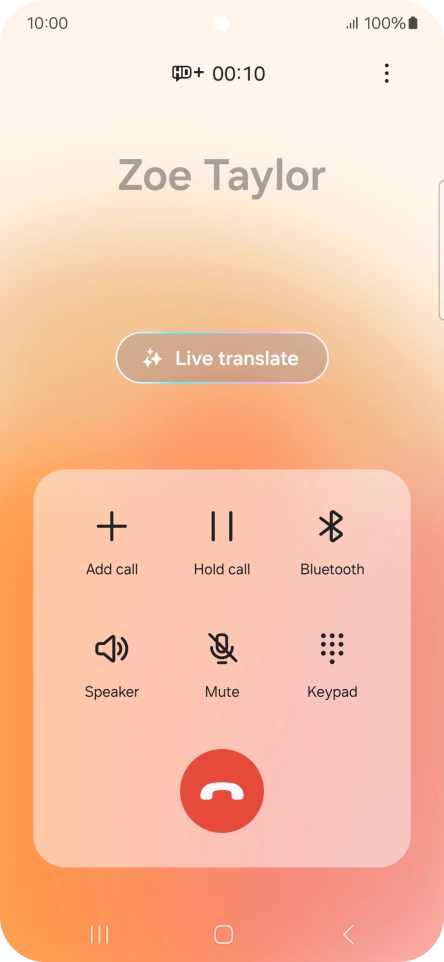 Press Live translate.