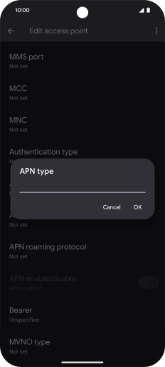 Key in mms and press OK.
