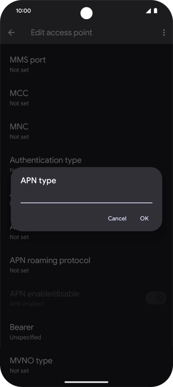 Key in mms and press OK.