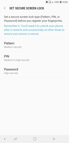 Press the required phone lock code and follow the instructions on the screen to create an additional phone lock code.