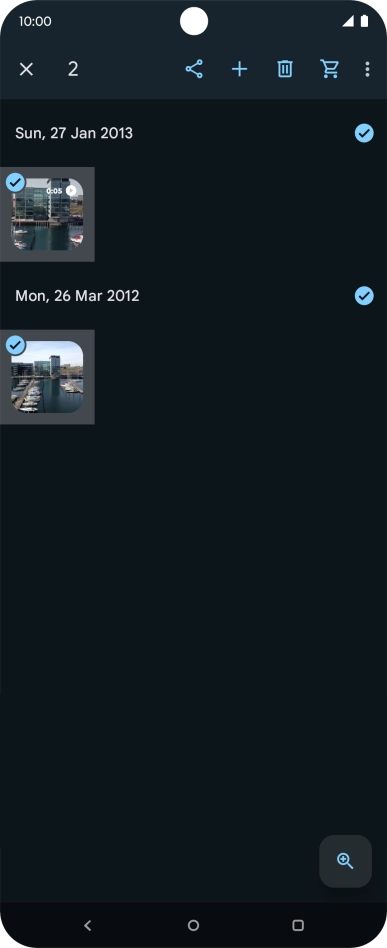 Press the share icon.