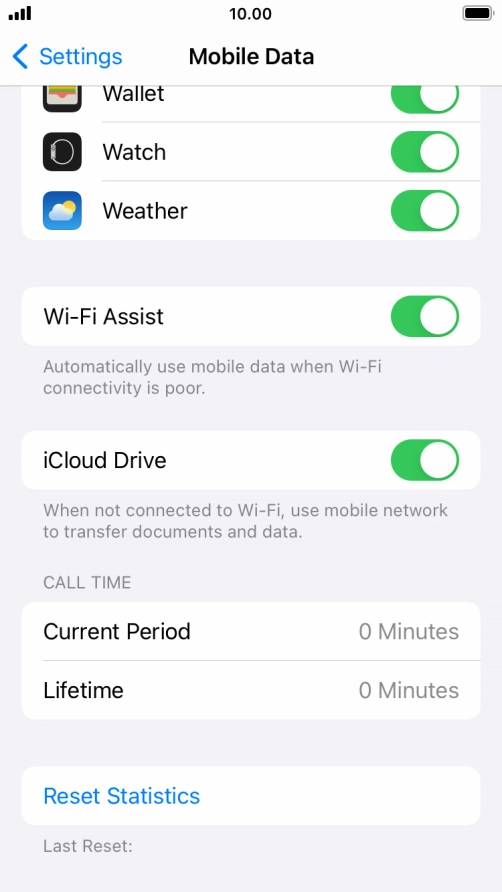 Press the indicator next to 