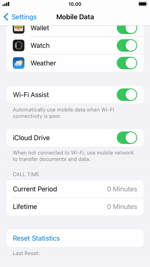 Press the indicator next to 