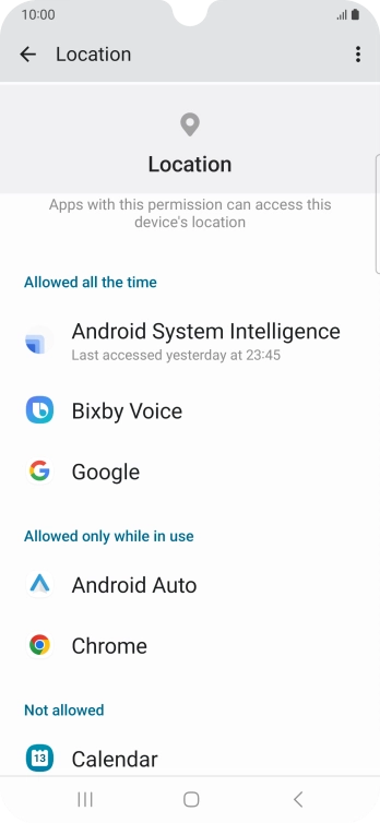 Press the required app.