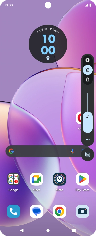 Press the sound icon to turn off silent mode.