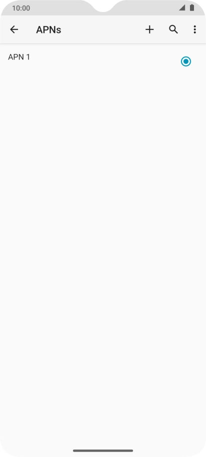 Press the new data connection icon.