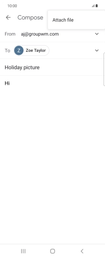 Press Attach file and go to the required folder.
