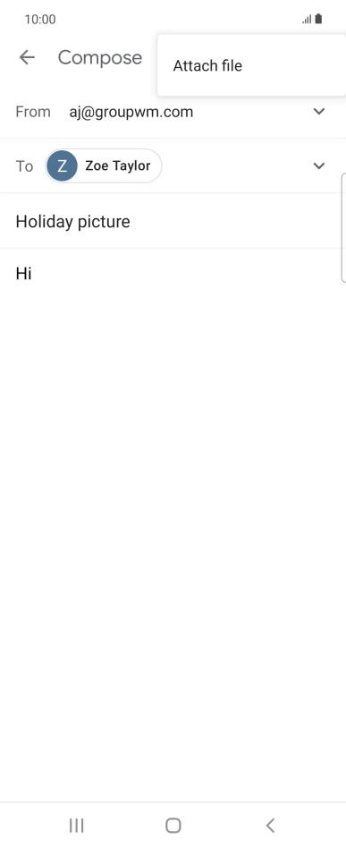 Press Attach file and go to the required folder.
