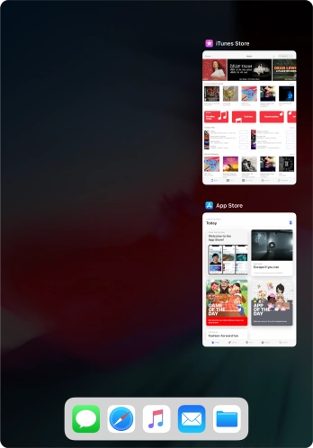 Slide upwards on the required application to end it.
