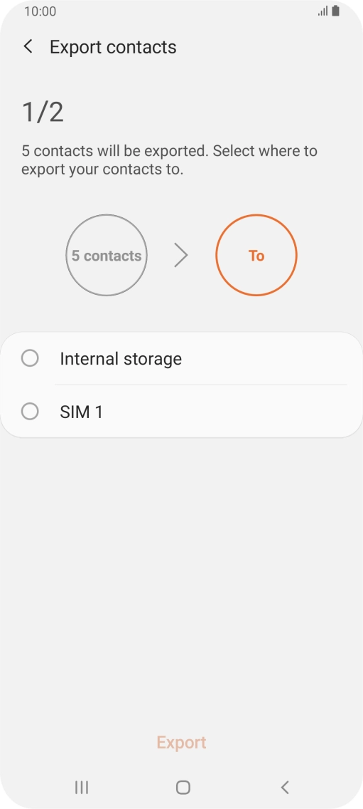 Press the name of the SIM.