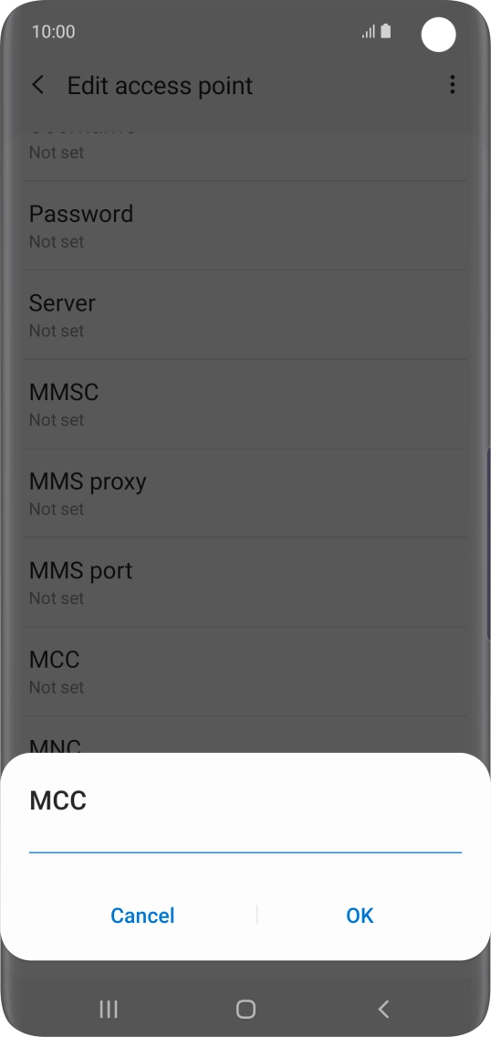 Key in 234 and press OK.