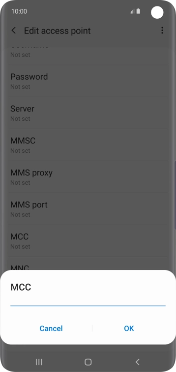 Key in 234 and press OK.