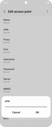 Key in everywhere and press OK.