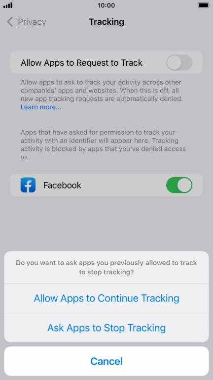 If you turn off the function, press the required setting.