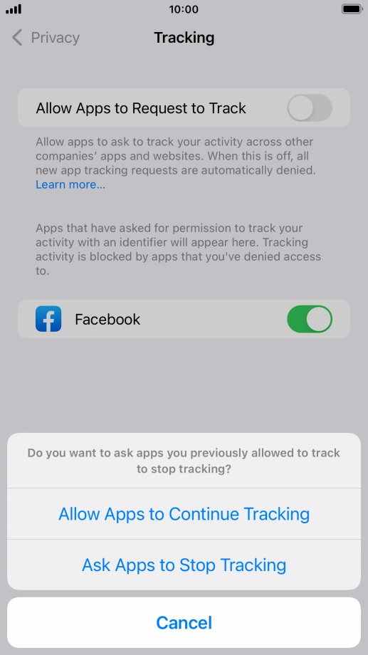 If you turn off the function, press the required setting.