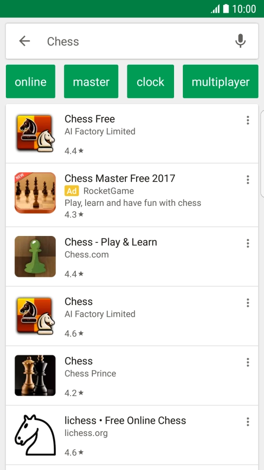 Press the required app.