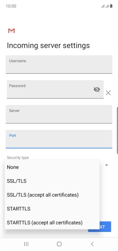 Press None to turn off the function.