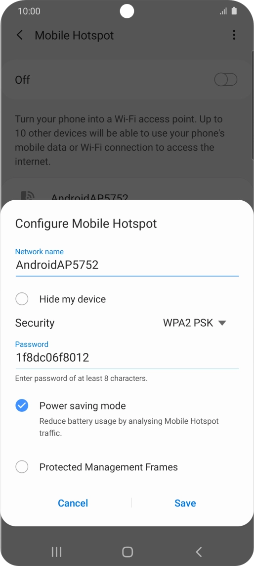 Press the field below 