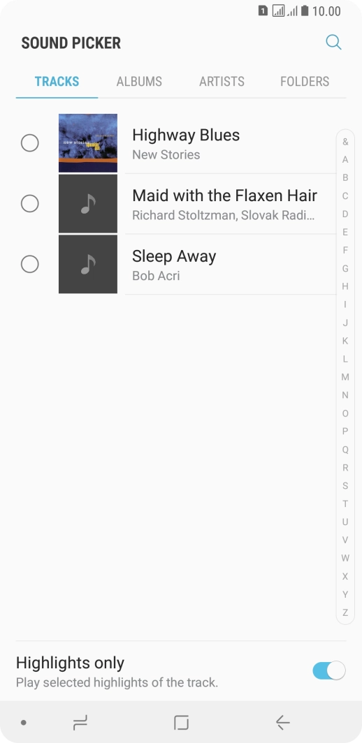 Press the required ring tones to hear them.