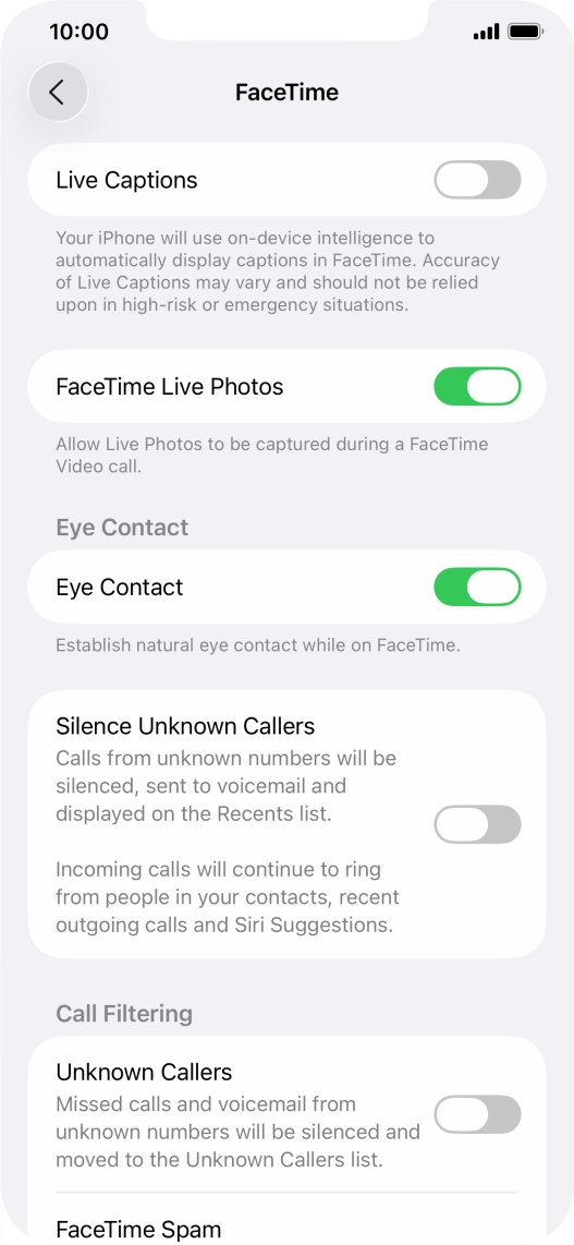 Press the indicator next to 