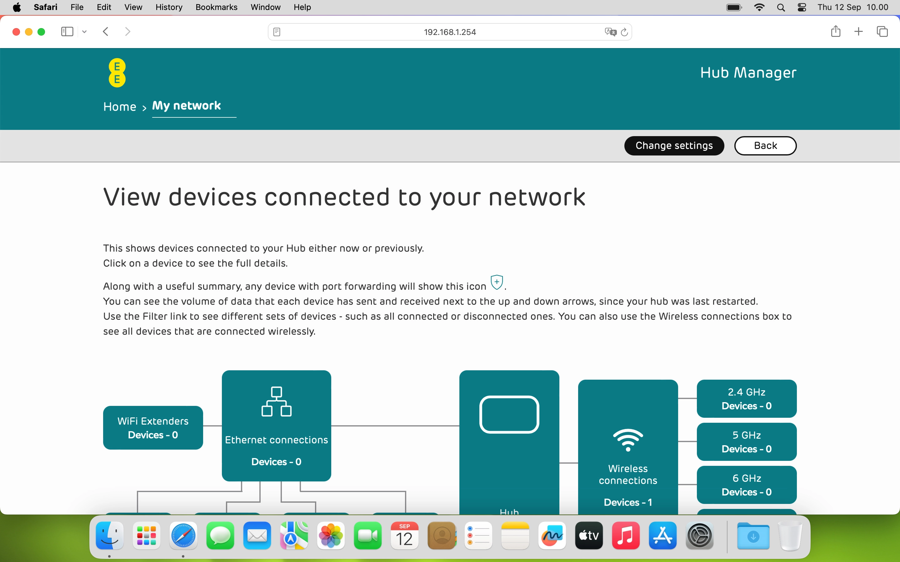 In My network, you can view information about devices connected to the LAN ports or via Wi-Fi and their data traffic.