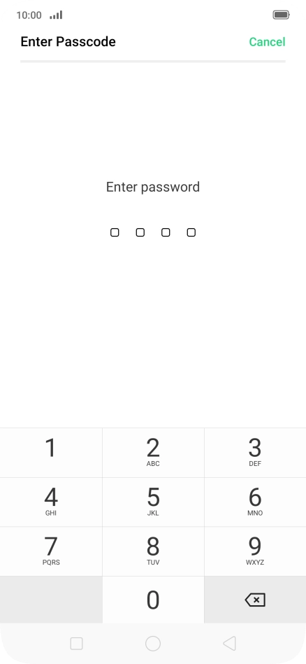 Key in your barring password.