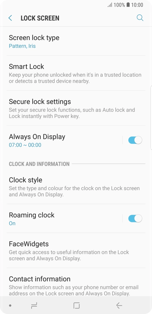 Press Screen lock type and key in the additional phone lock code you created earlier.