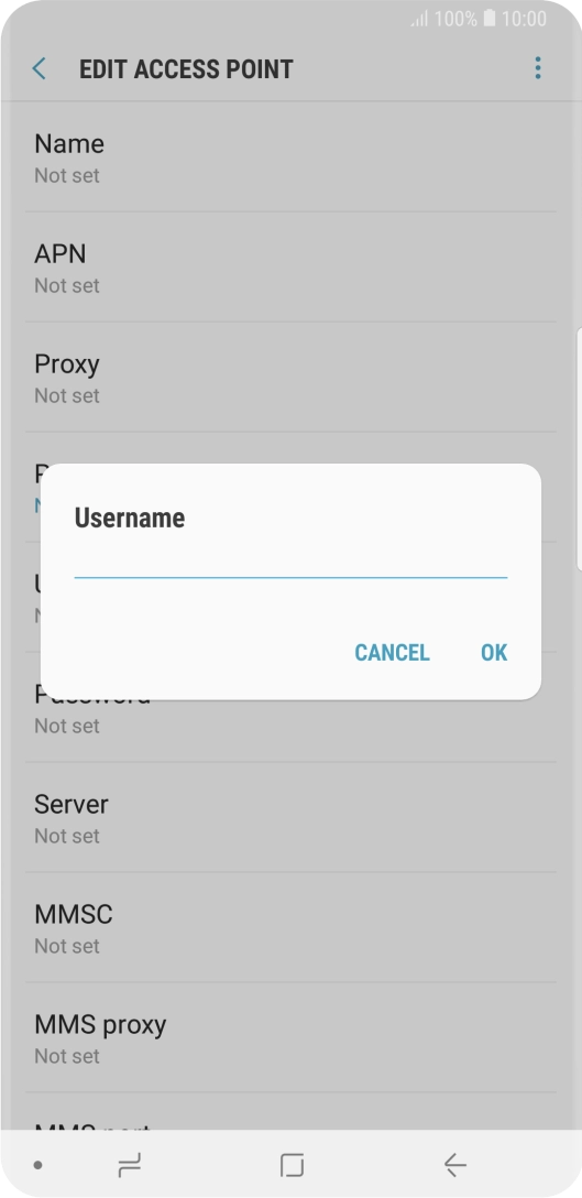 Key in eesecure and press OK.