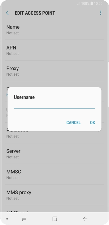 Key in eesecure and press OK.